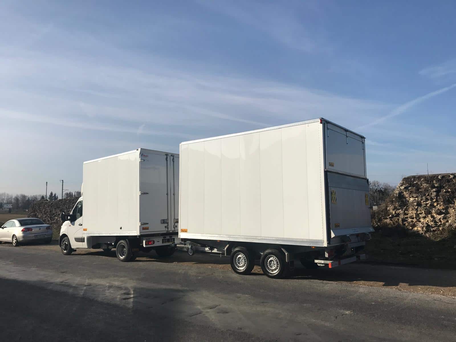 Möbeltransport Anhängerzug 3,5+3,5 to